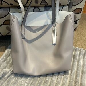 Kate Spade Two-Tone Gray and White Tote